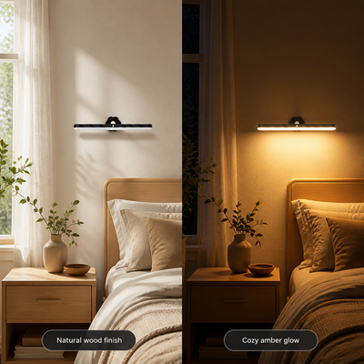 Minimalist Wood Grain Magnetic LED Strip