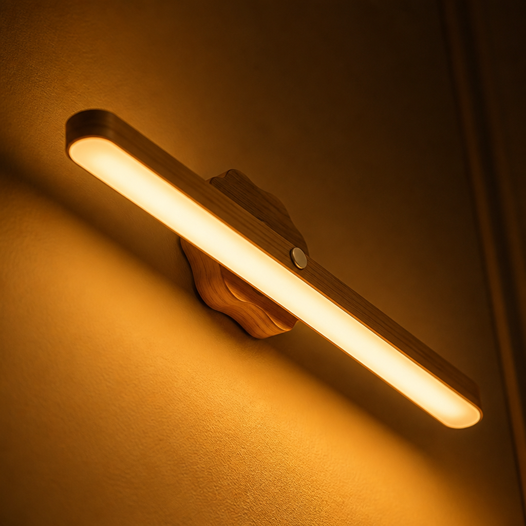 Minimalist Wood Grain Magnetic LED Strip