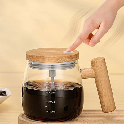 Mixer Mug Maple Wood Rechargeable USB 400ml
