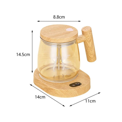 Mixer Mug Maple Wood Rechargeable USB 400ml