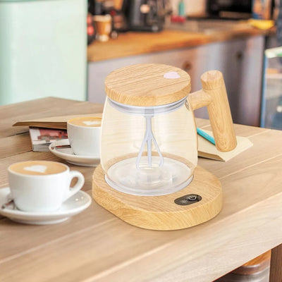 Mixer Mug Maple Wood Rechargeable USB 400ml