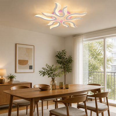 Modern Acrylic LED Flame-Shaped Ceiling Light