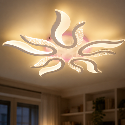 Modern Acrylic LED Flame-Shaped Ceiling Light