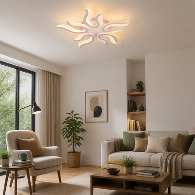 Modern Acrylic LED Flame-Shaped Ceiling Light