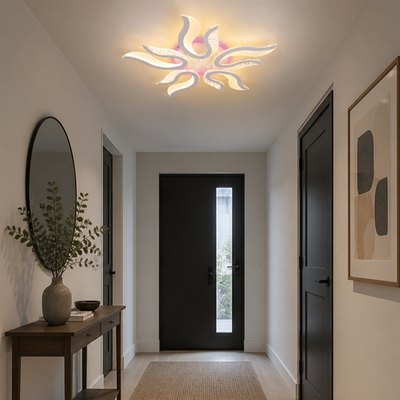 Modern Acrylic LED Flame-Shaped Ceiling Light