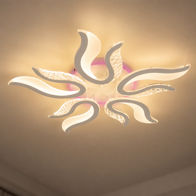 Modern Acrylic LED Flame-Shaped Ceiling Light