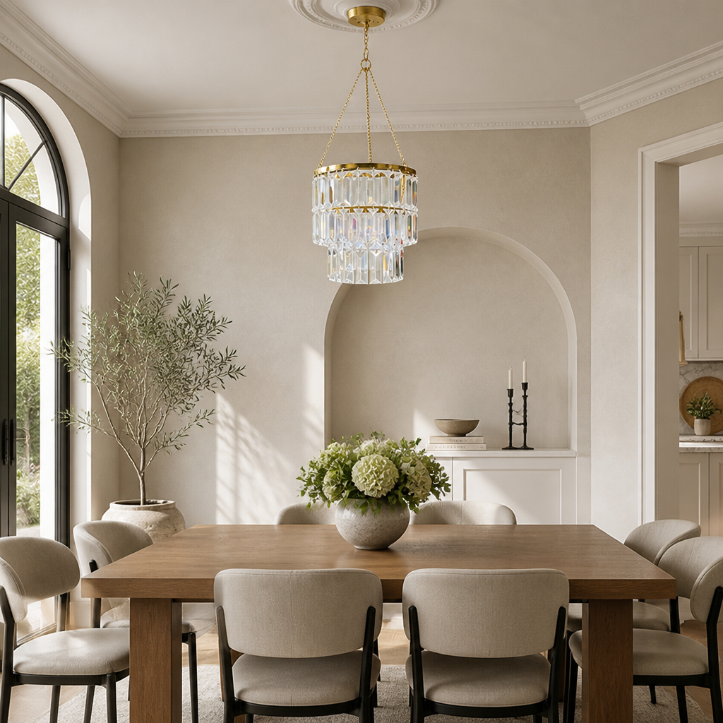 Modern Acrylic Two-Tier Pendant Light