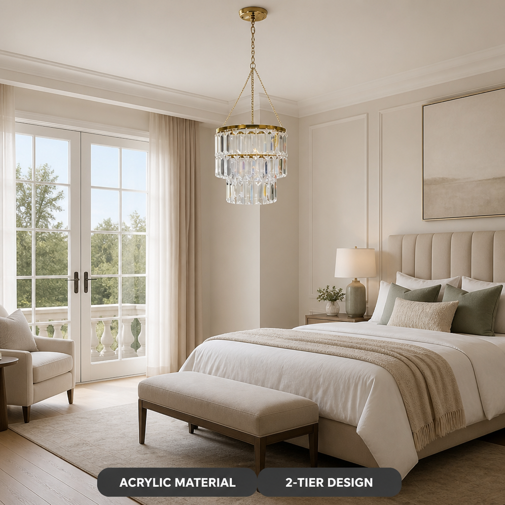 Modern Acrylic Two-Tier Pendant Light