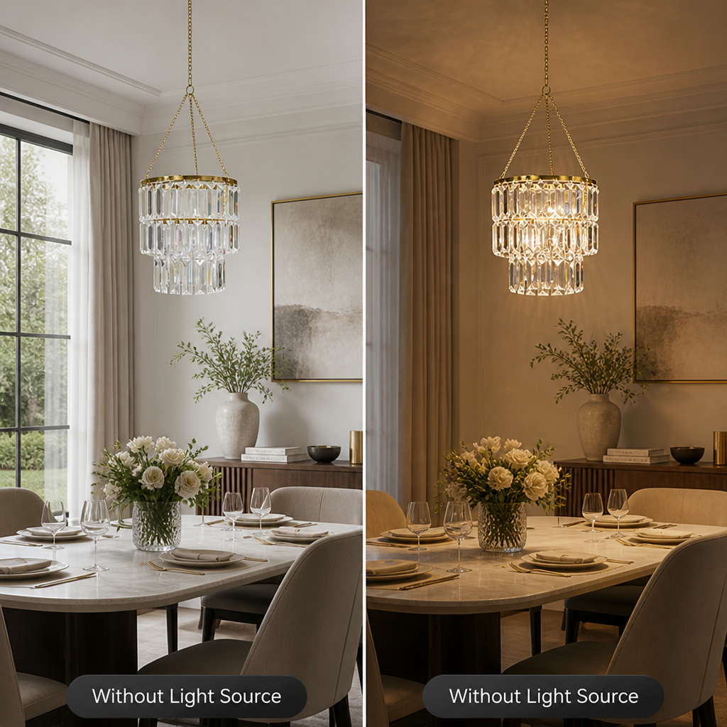Modern Acrylic Two-Tier Pendant Light