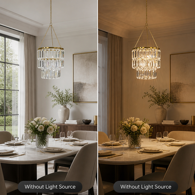 Modern Acrylic Two-Tier Pendant Light
