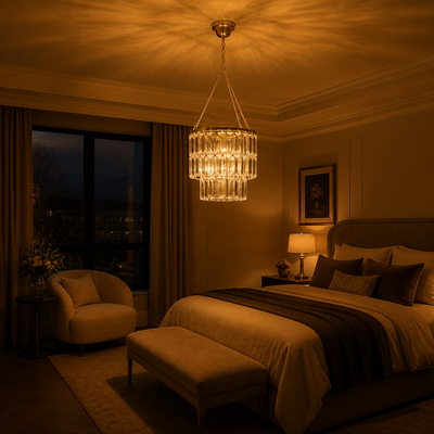 Modern Acrylic Two-Tier Pendant Light