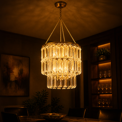 Modern Acrylic Two-Tier Pendant Light