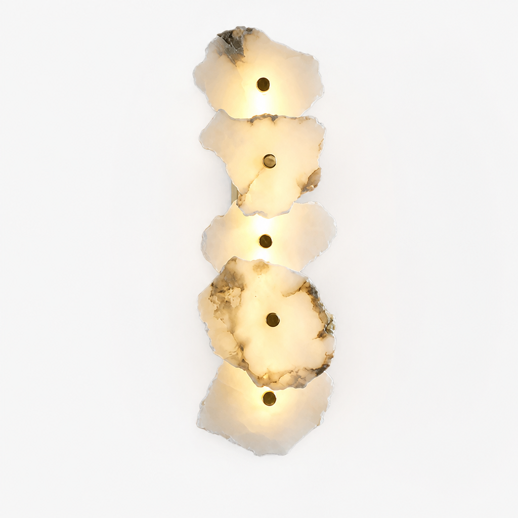 Modern Alabaster & Copper Wall Sconce