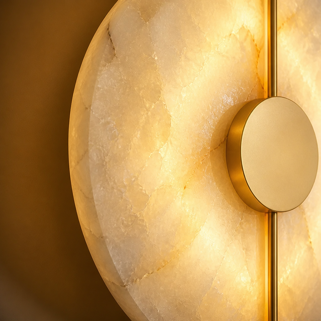 Modern Alabaster Marble LED Wall Sconce