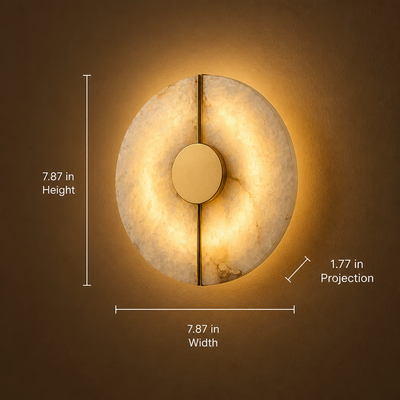 Modern Alabaster Marble LED Wall Sconce