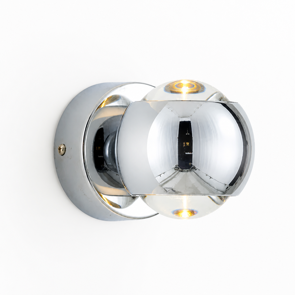 Modern Aluminum & Crystal LED Wall Sconce