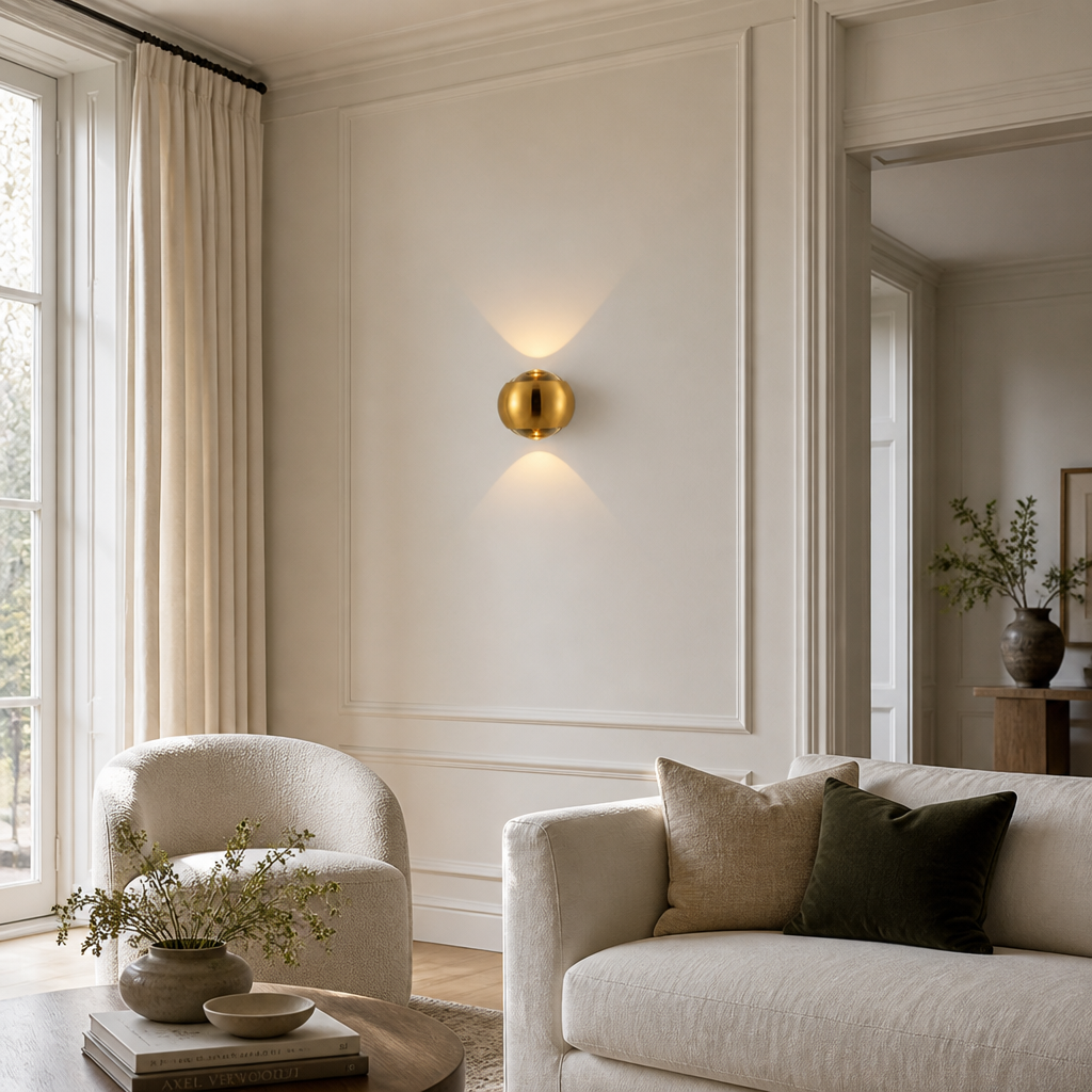 Modern Aluminum & Crystal LED Wall Sconce