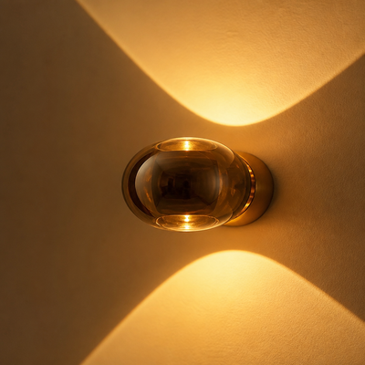 Modern Aluminum & Crystal LED Wall Sconce