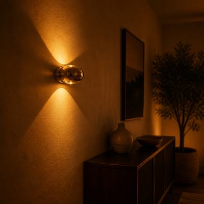 Modern Aluminum & Crystal LED Wall Sconce