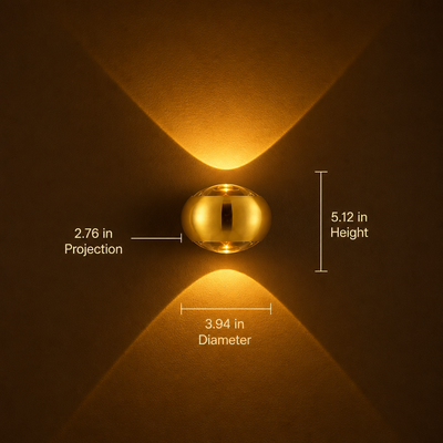 Modern Aluminum & Crystal LED Wall Sconce