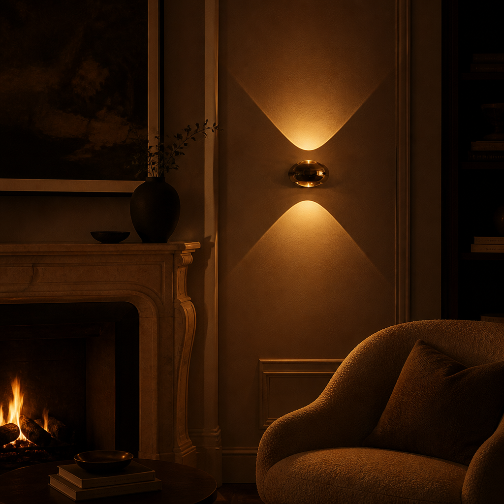 Modern Aluminum & Crystal LED Wall Sconce