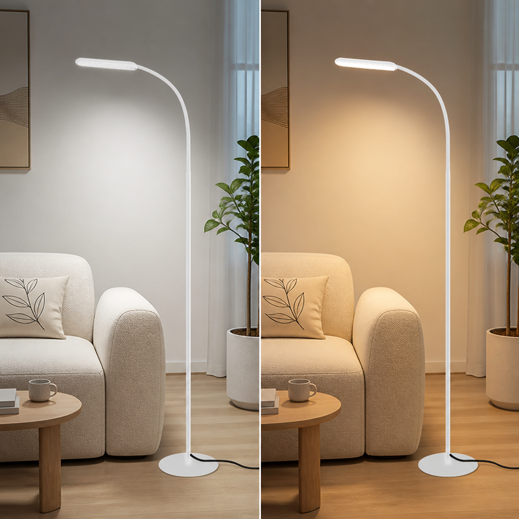 Modern Aluminum LED Gooseneck Floor Lamp
