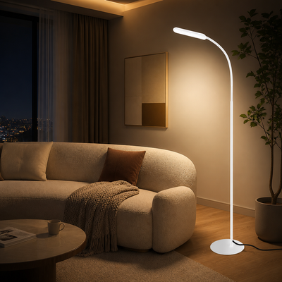 Modern Aluminum LED Gooseneck Floor Lamp