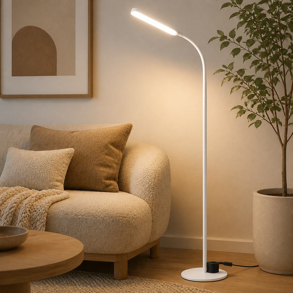 Modern Aluminum LED Gooseneck Floor Lamp