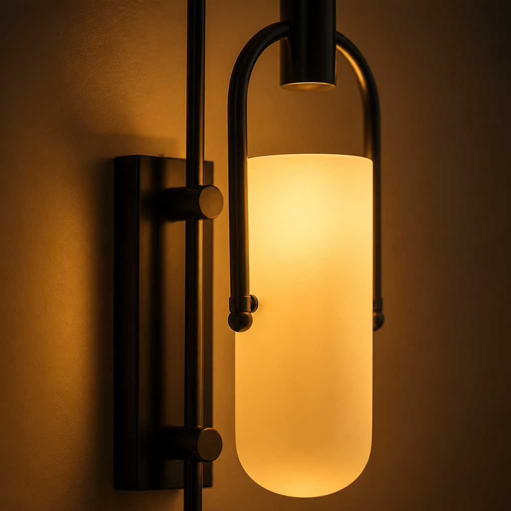 Modern Black & Gold LED Wall Sconce