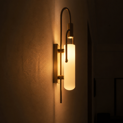 Modern Black & Gold LED Wall Sconce