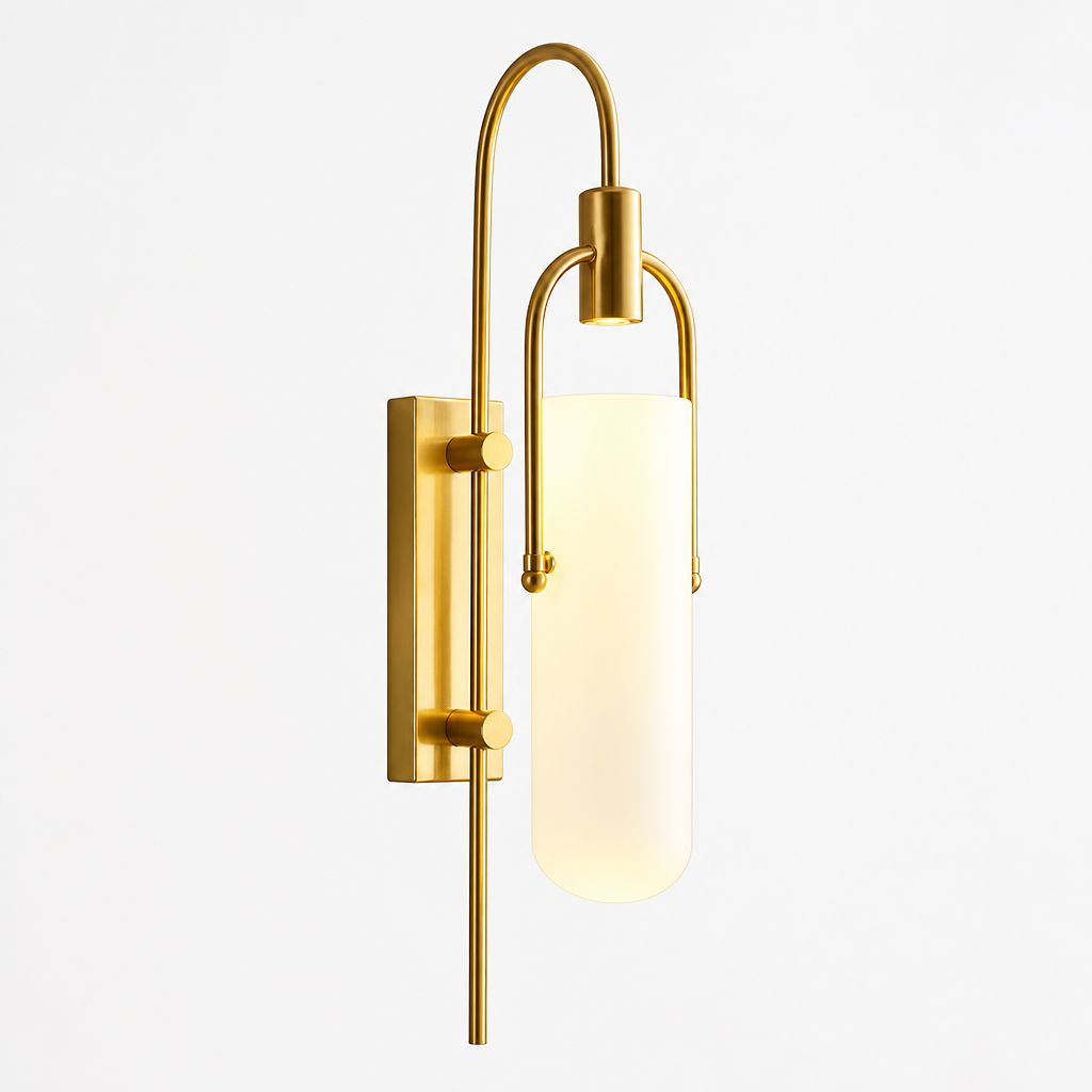 Modern Black & Gold LED Wall Sconce