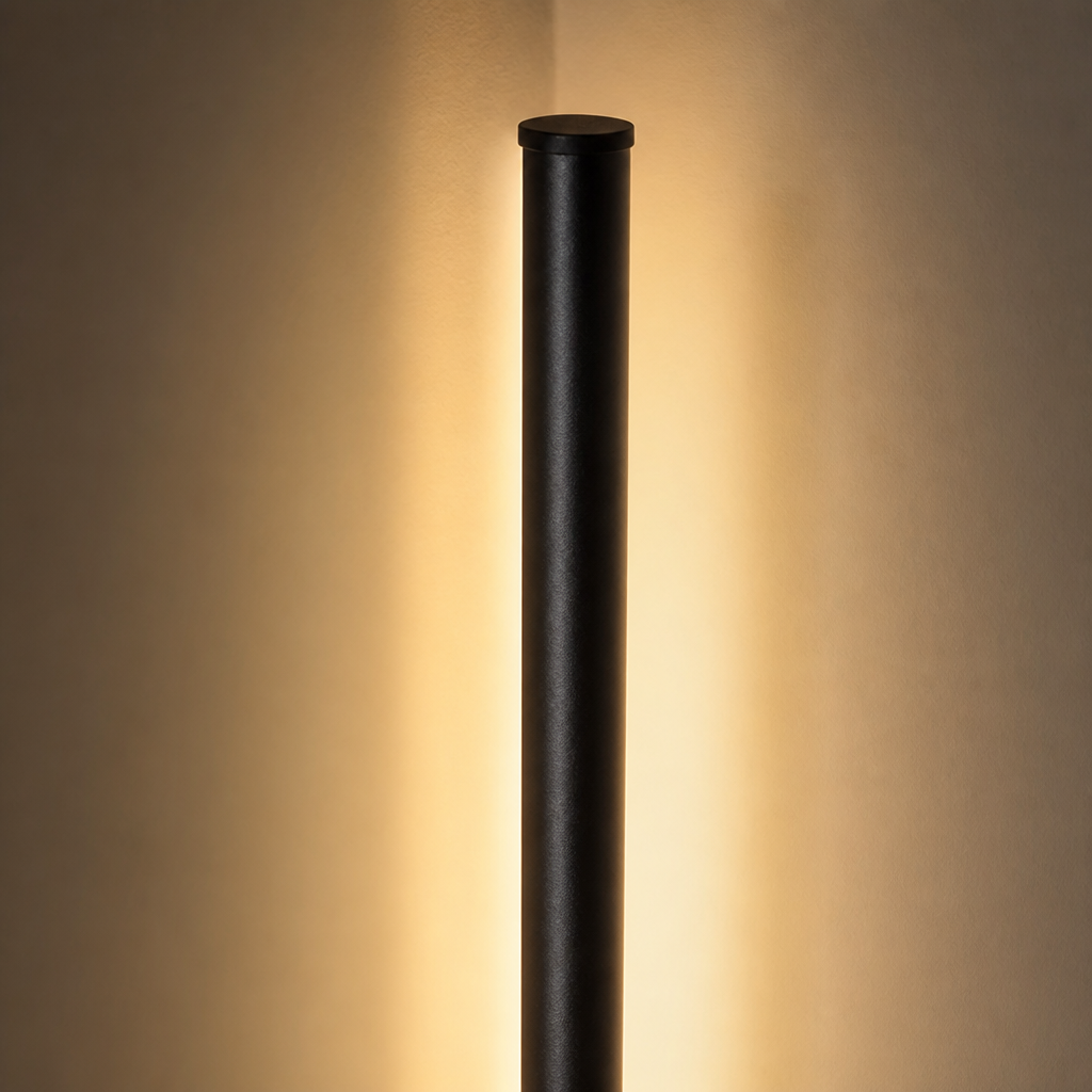 Modern Black LED Corner Floor Lamp
