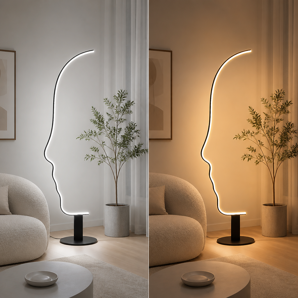 Modern Black LED Floor Lamp