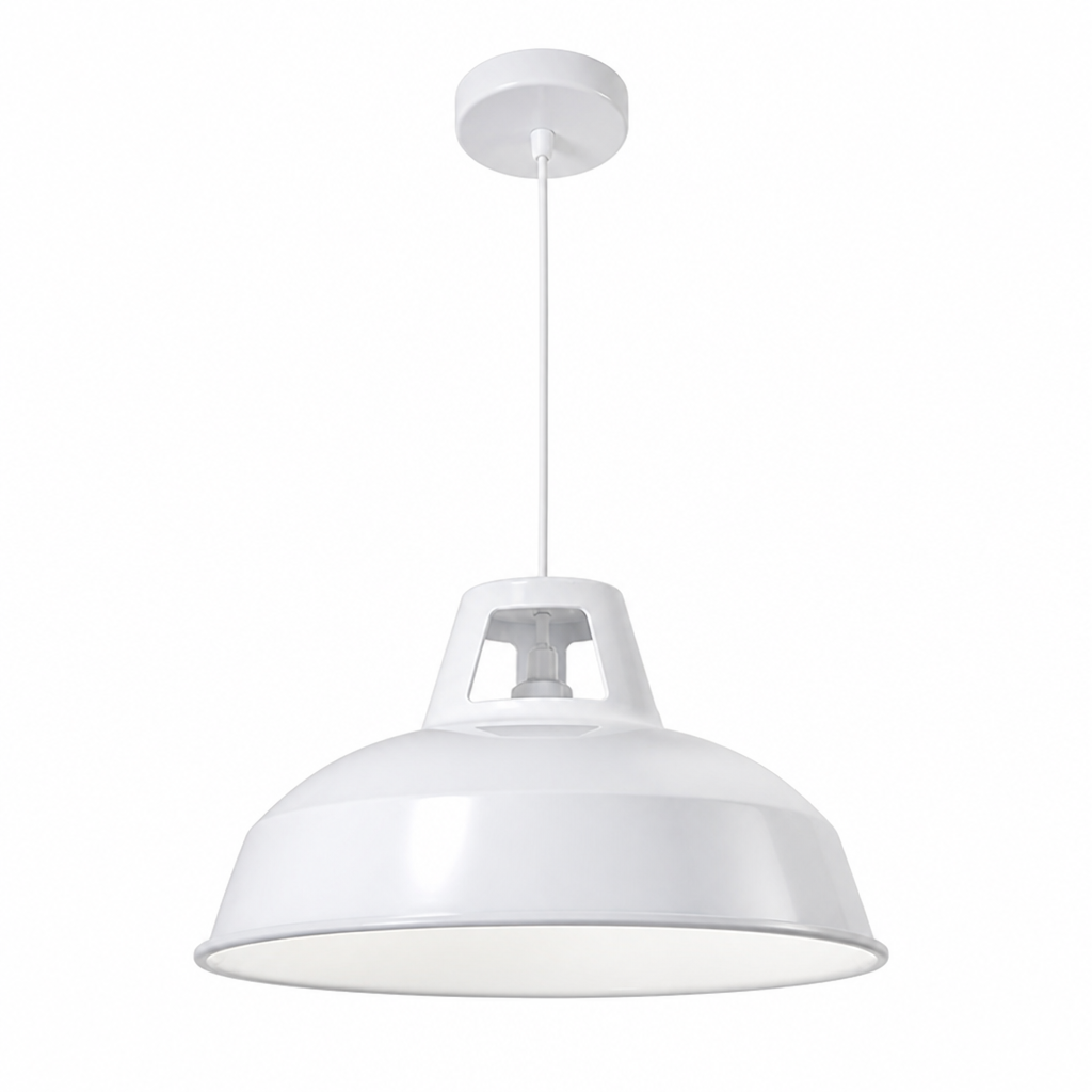 Modern Black & White Circular Pendant Light