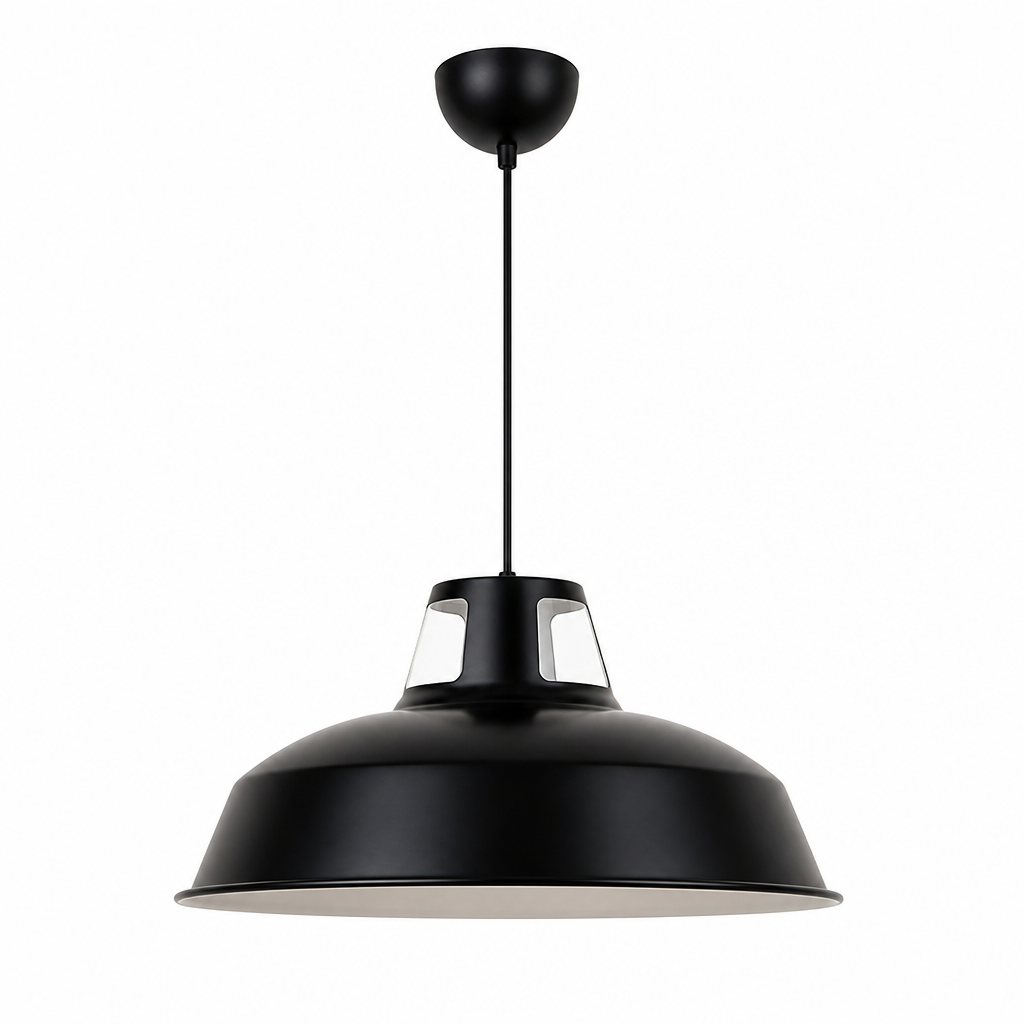 Modern Black & White Circular Pendant Light