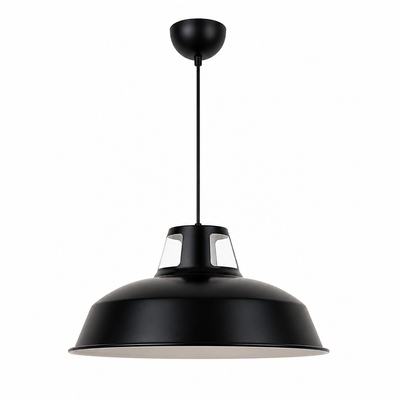 Modern Black & White Circular Pendant Light