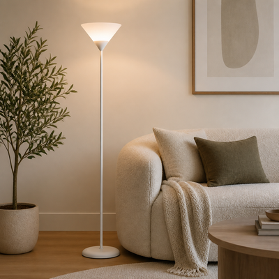 Modern Black & White LED Floor Lamp