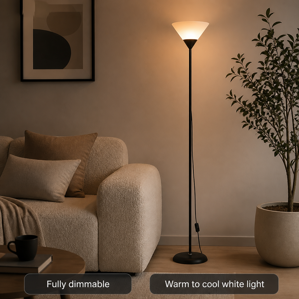 Modern Black & White LED Floor Lamp