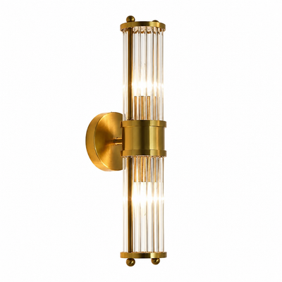 Modern Brass Crystal LED Dimmable Wall Sconce