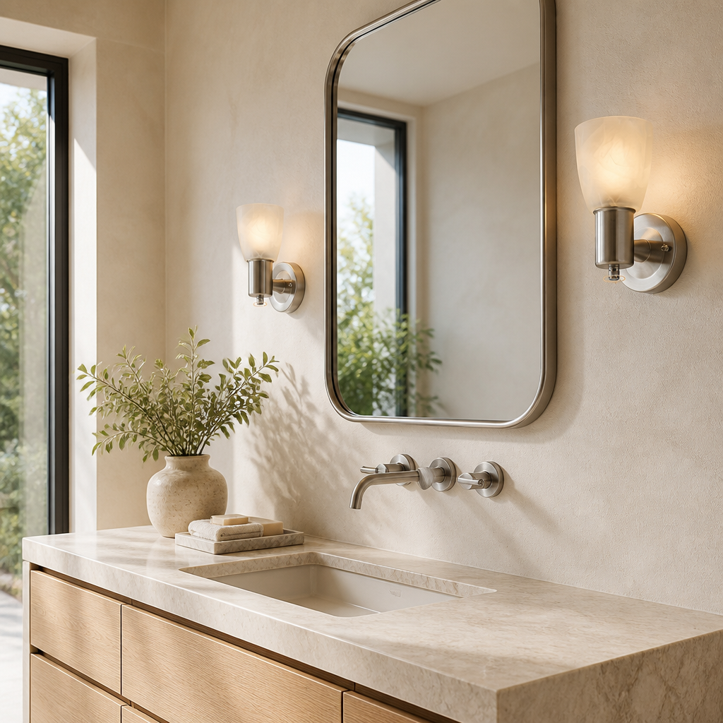 Modern Brushed Nickel Wall Sconce
