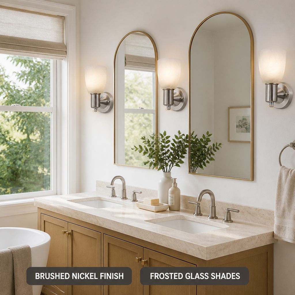 Modern Brushed Nickel Wall Sconce