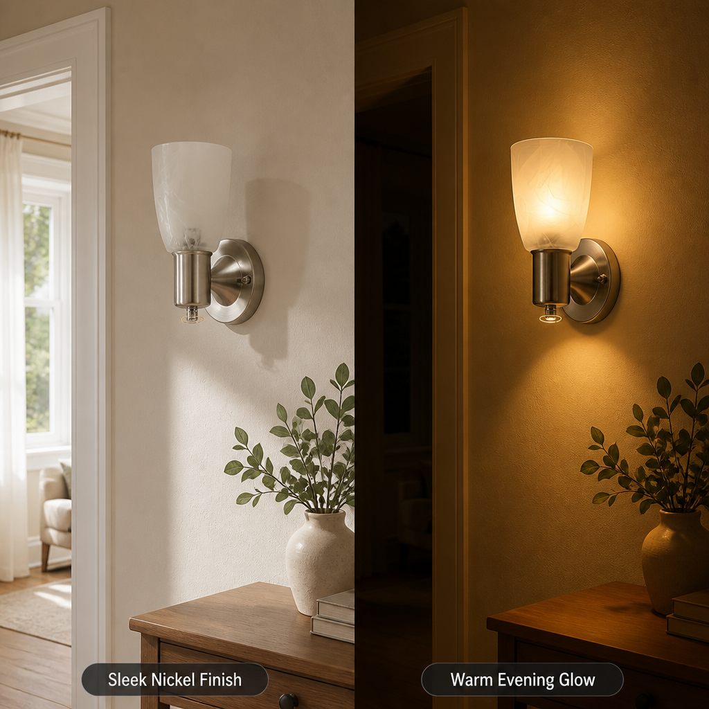 Modern Brushed Nickel Wall Sconce