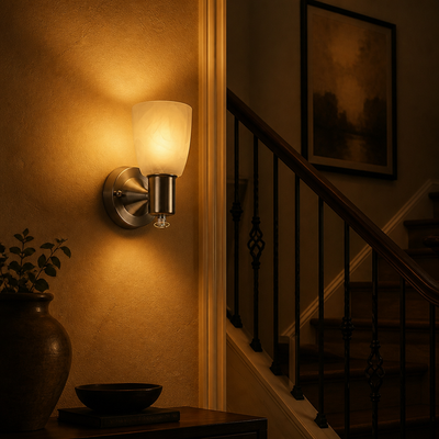 Modern Brushed Nickel Wall Sconce