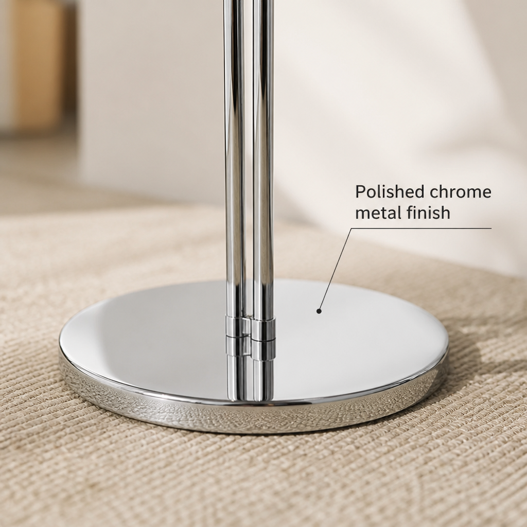 Modern Chrome Acrylic Globe Floor Lamp