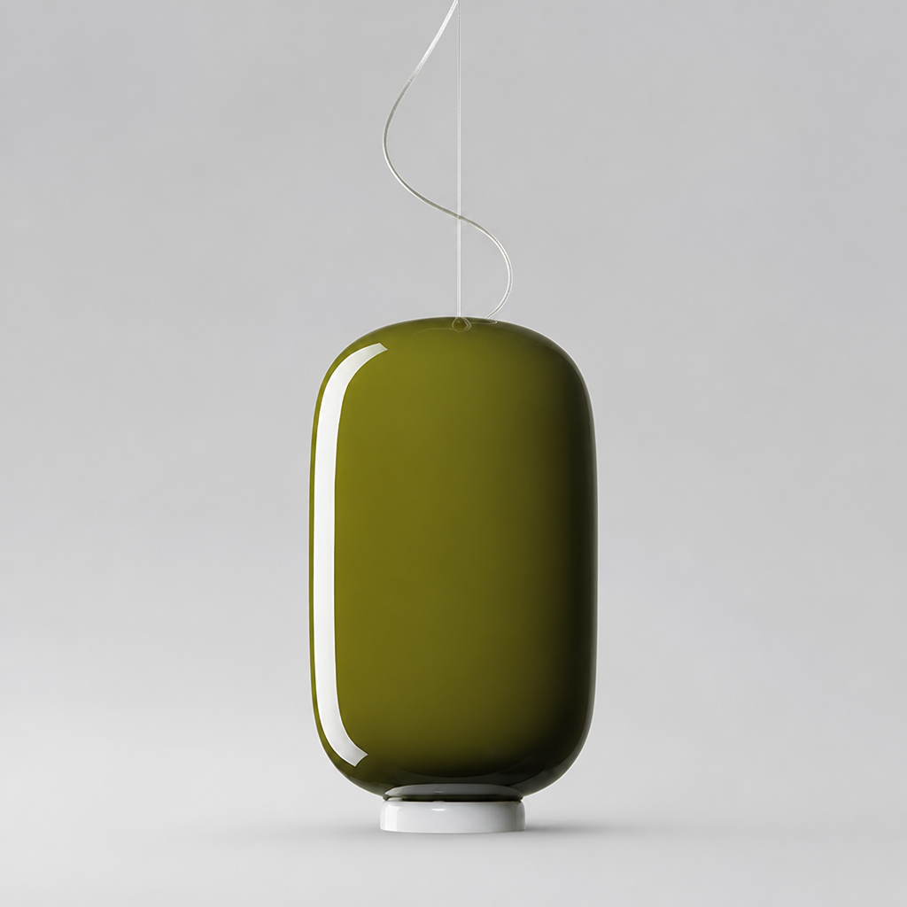 Modern Colored Glass LED Pendant Light
