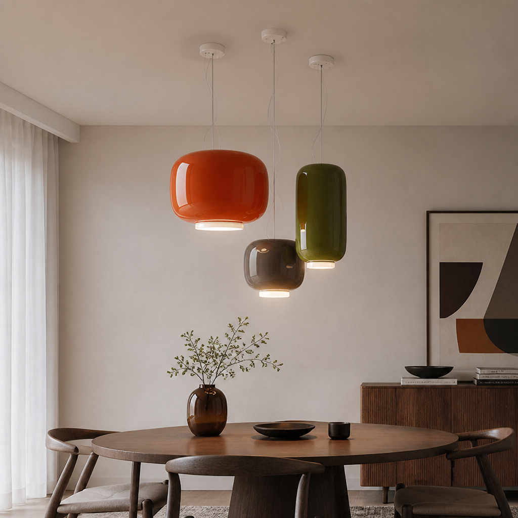 Modern Colored Glass LED Pendant Light