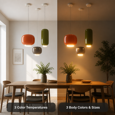 Modern Colored Glass LED Pendant Light