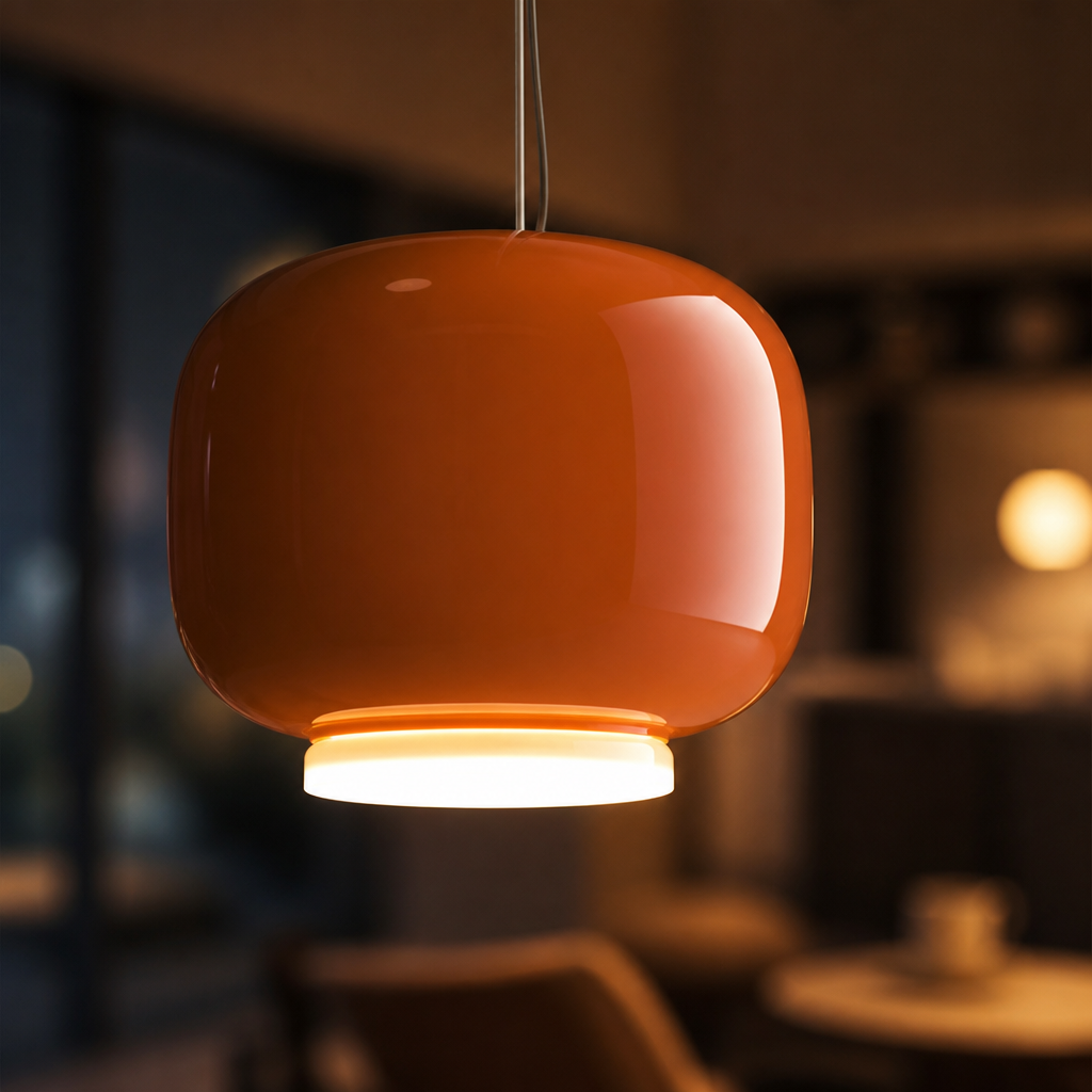Modern Colored Glass LED Pendant Light