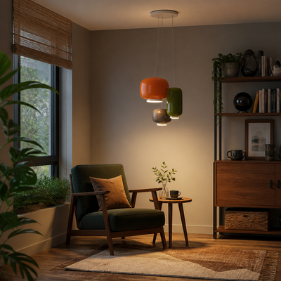 Modern Colored Glass LED Pendant Light