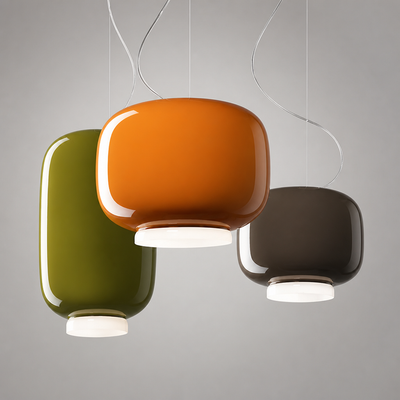 Modern Colored Glass LED Pendant Light
